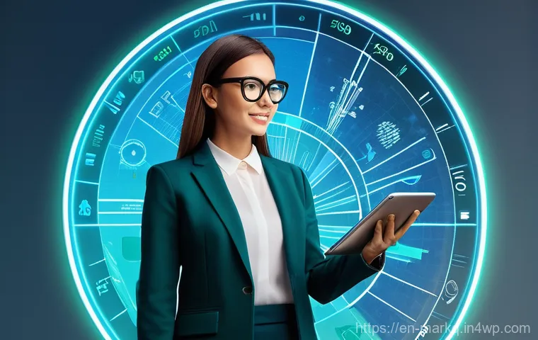 온라인 마케팅의 ROI 계산법 - **Prompt 1: The ROI Navigator**
A highly detailed, professional illustration of a male or female...