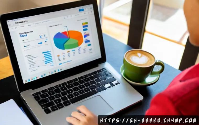 이메일 뉴스레터 성공 전략 - Photorealistic overhead view of a successful email newsletter planning workspace, confident small-bu...